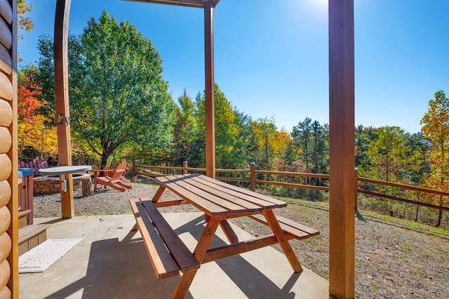 192 Oak Ridge Way, Morganton, GA 30560 - view of patio / terrace featuring outdoor dining area and an outdoor fire pit