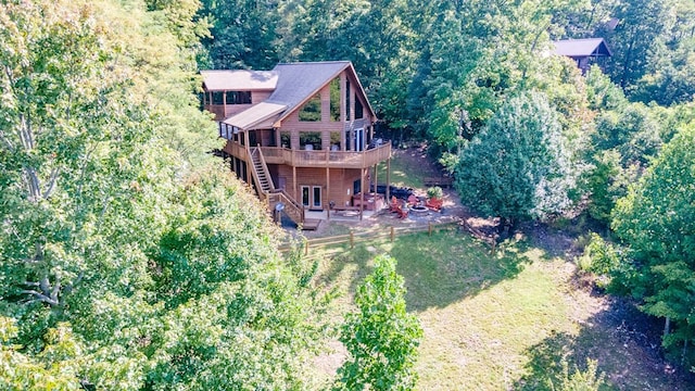 192 Oak Ridge Way, Morganton, GA 30560 - aerial view of property and surrounding area with a heavily wooded area