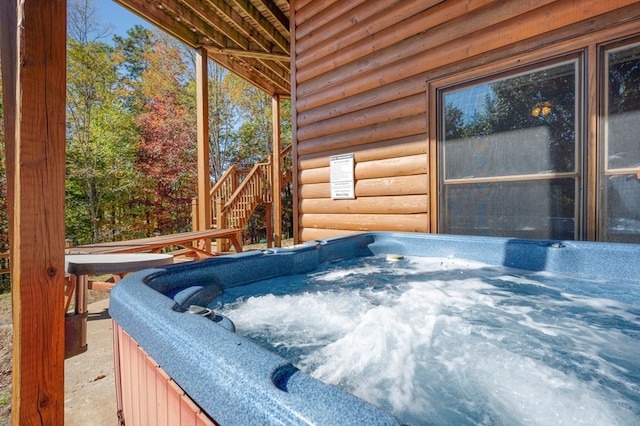 192 Oak Ridge Way, Morganton, GA 30560 - deck with a hot tub