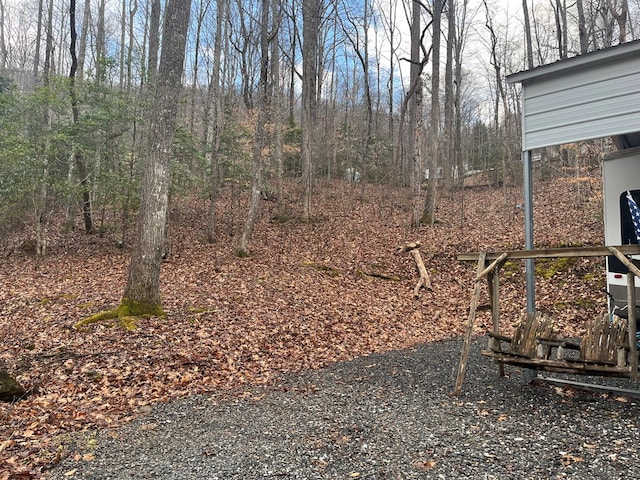 142 Gander Gap Rd, Hiawassee, GA 30546 - view of yard with a forest view