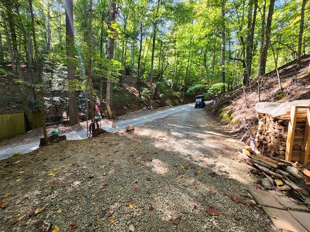 view of street with a view of trees