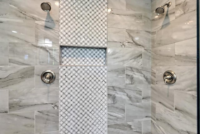 room details with tiled shower