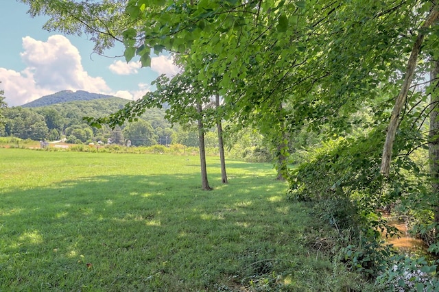 exterior space with a mountain view