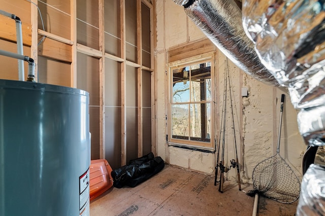 miscellaneous room with water heater