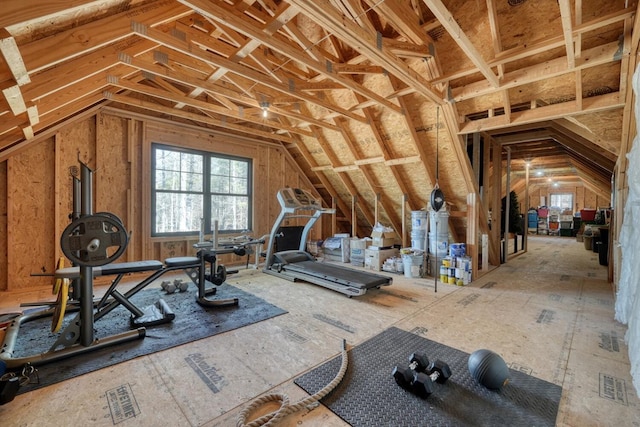 view of attic