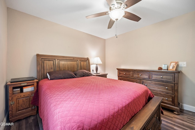 534 Shellbark Rd, Newport, TN 37821 - bedroom with dark wood-style floors and ceiling fan