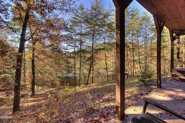 2846 Mountain View Cir, Sevierville, TN 37862 - view of yard with a view of trees and a patio area