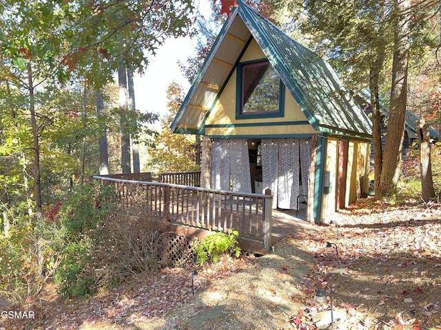 2846 Mountain View Cir, Sevierville, TN 37862 - view of community featuring a deck and an outbuilding