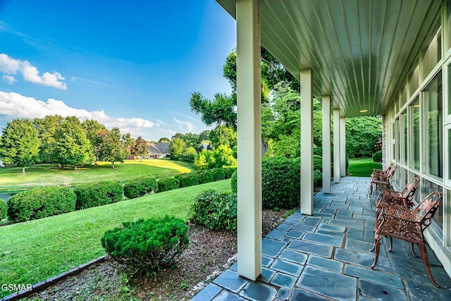 view of patio / terrace with a porch