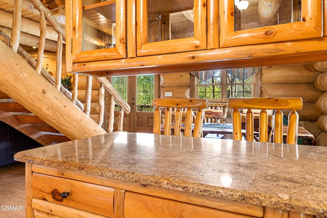 interior details with wood finished floors