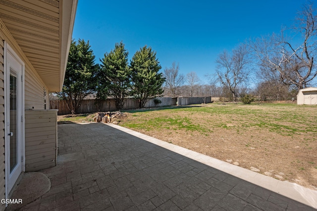 exterior space with a fenced backyard