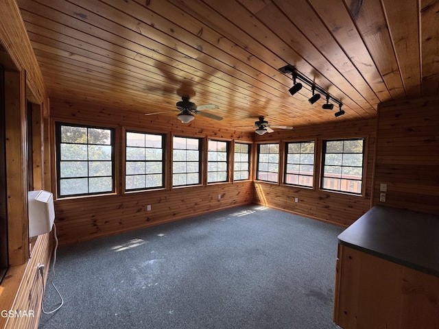 2452 Skyview Way, Dandridge, TN 37725 - unfurnished sunroom featuring plenty of natural light and rail lighting