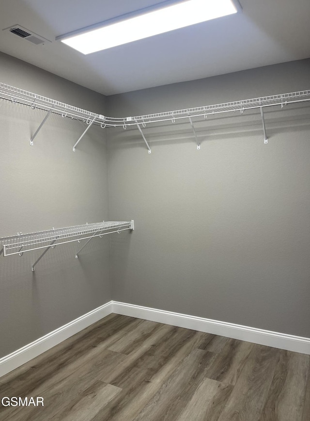 spacious closet with wood-type flooring