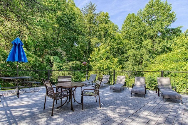 view of patio with a deck