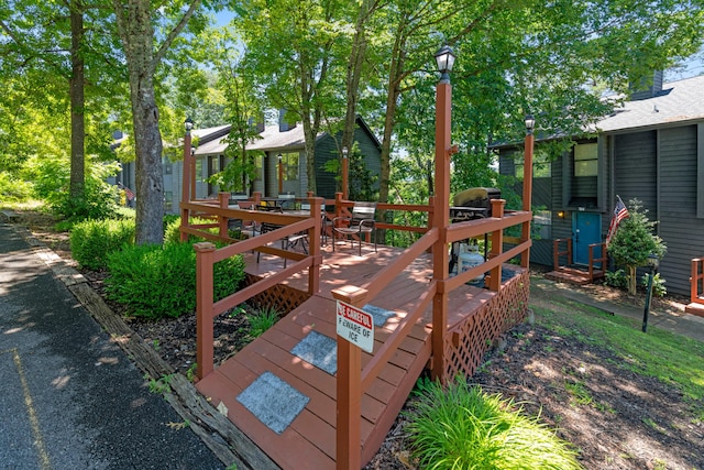 view of wooden terrace