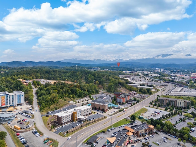 aerial view featuring a mountain view