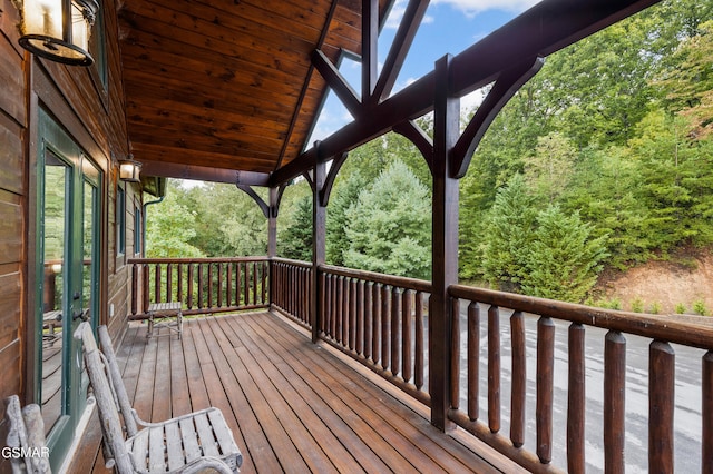 view of wooden terrace