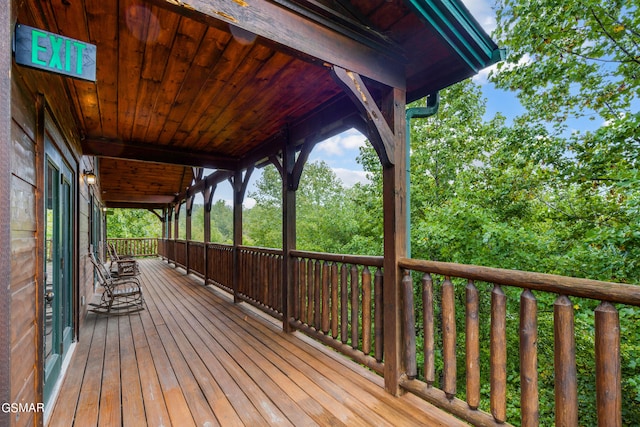 view of wooden terrace