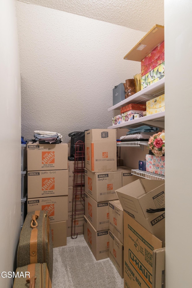 view of storage area