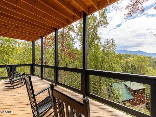 2434 Breezy Rd, Sevierville, TN 37876 - wooden terrace featuring a forest view