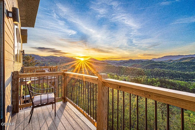 937 Autumn Ridge Way, Sevierville, TN 37876 - deck featuring a mountain view