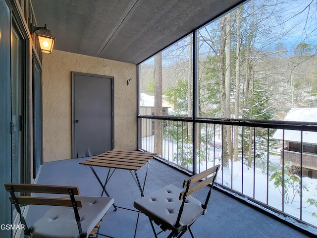 view of sunroom / solarium