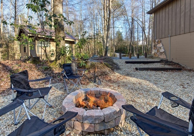 125 Cricket Hollow Way, Cosby, TN 37722 - view of yard with an outdoor fire pit