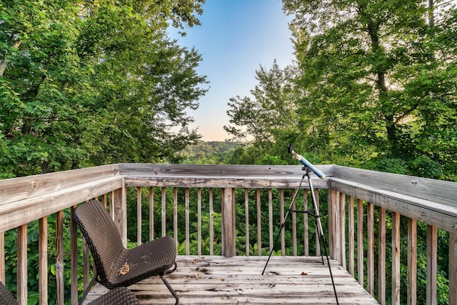 view of deck at dusk