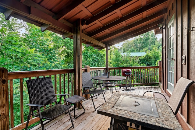 view of wooden terrace