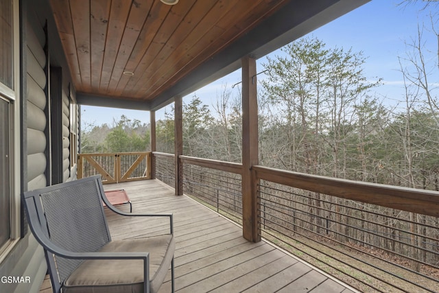 view of wooden deck