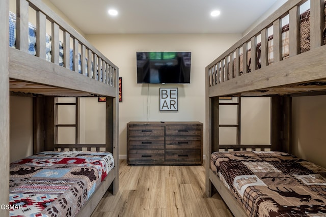 bedroom featuring light hardwood / wood-style floors