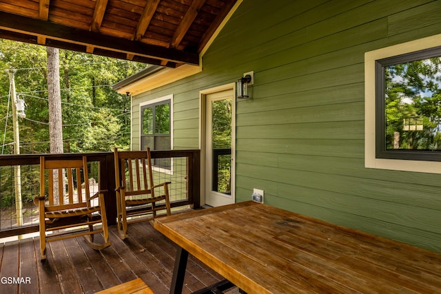 view of wooden terrace