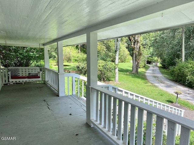 exterior space featuring covered porch