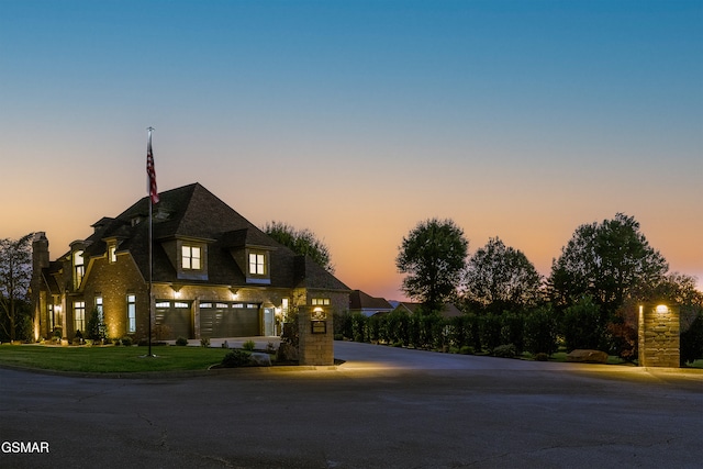 view of french country style house