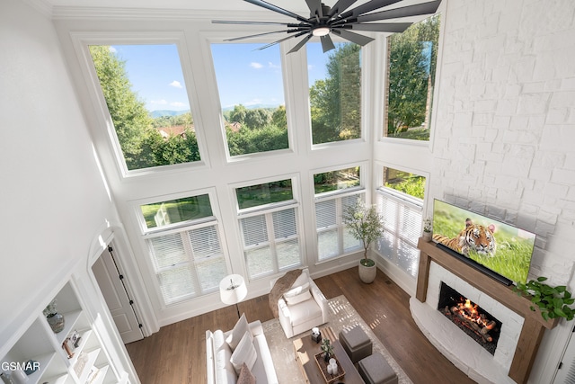 view of sunroom