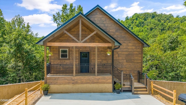 view of front of house with a porch