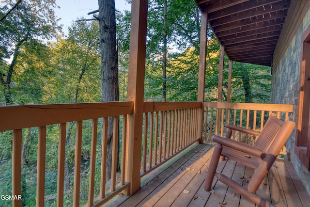view of wooden terrace