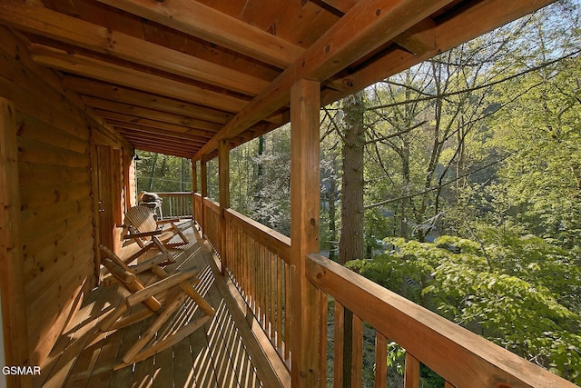 view of wooden deck