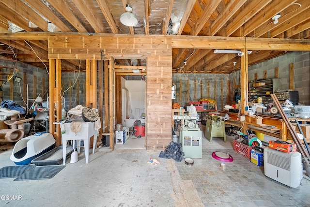 view of basement