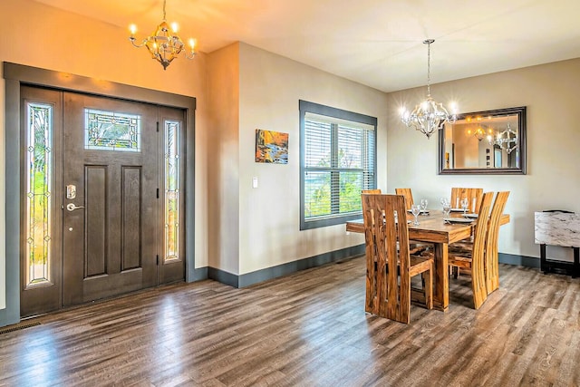 907 Village Loop Rd, Gatlinburg, TN 37738 - dining area featuring hardwood / wood-style flooring and a notable chandelier