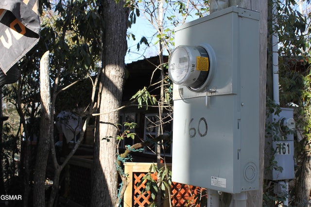 exterior details featuring electric meter