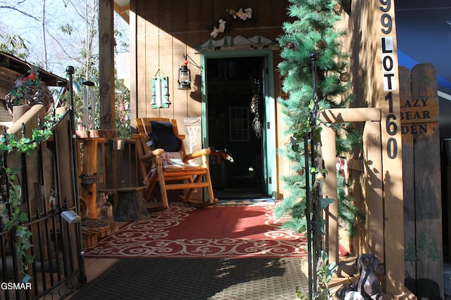 view of doorway to property