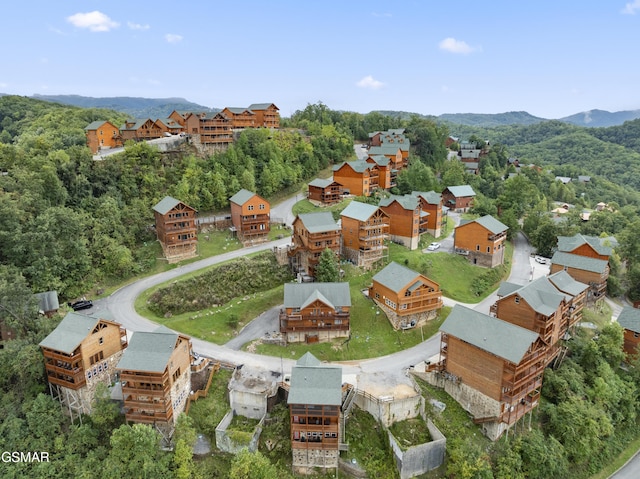 aerial view featuring a mountain view