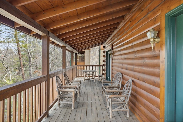 view of wooden terrace