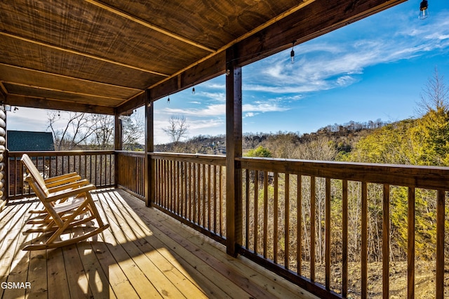 view of wooden deck