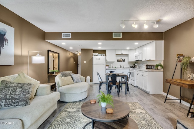 1081 Cove Rd Unit 612, Sevierville, TN 37876 - living area with light wood-style floors, baseboards, and a textured ceiling