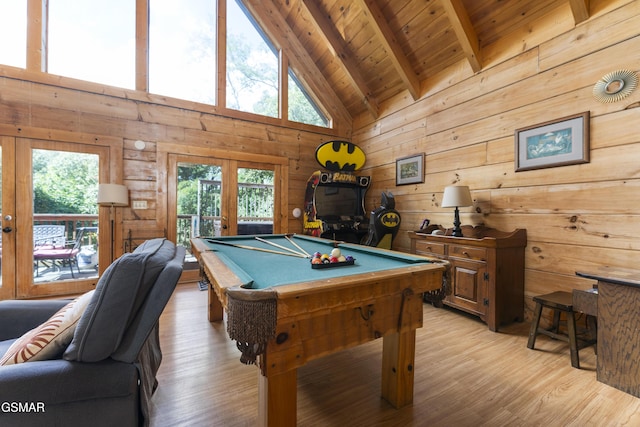 1251 Bear Cub Way, Gatlinburg, TN 37738 - rec room featuring wood walls, pool table, and a wealth of natural light