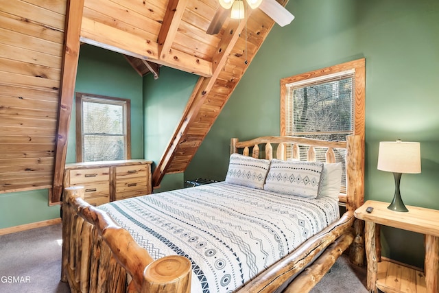 2904 Peregrine Way, Pigeon Forge, TN 37863 - carpeted bedroom with wood ceiling