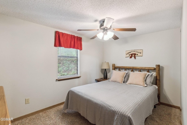 2108 Redmond Way, Sevierville, TN 37876 - carpeted bedroom with baseboards, ceiling fan, and a textured ceiling
