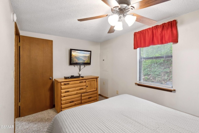 2108 Redmond Way, Sevierville, TN 37876 - carpeted bedroom featuring a textured ceiling and ceiling fan